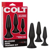 Colt Silicone Anal Trainer Kit 3 Gradually Sized Black Silicone Plugs > Anal Range > Butt Plug Kits